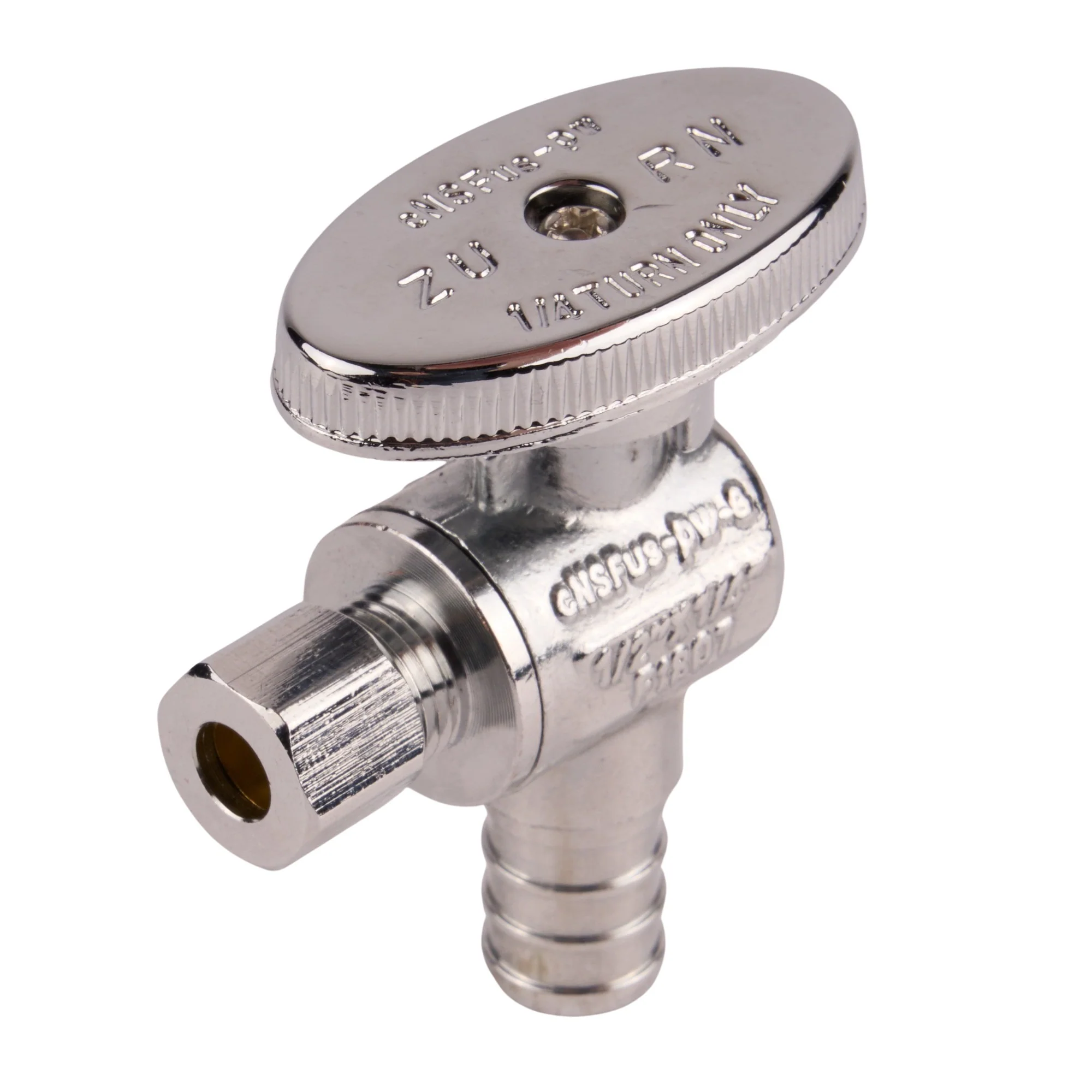 Zurn PEX Crimp Chrome-Plated Brass Angle Stop (Lead Free)